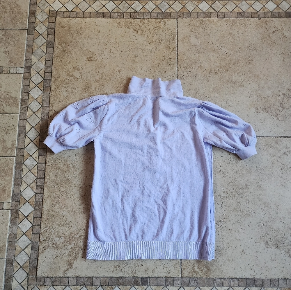 Loft Light Purple Puff Sleeve Sweater - Picture 5 of 5
